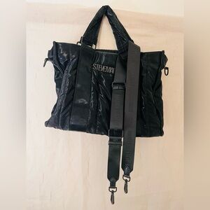 Steve Madden Black Quilted Tote Bag